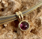 Preview: Rosa Turmalin Anhänger 7mm rund cab.